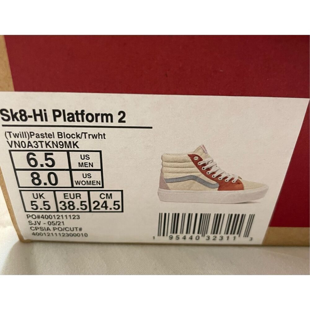 Vans Sk8-Hi Platform 2 sneakers size8 - Picture 8 of 9
